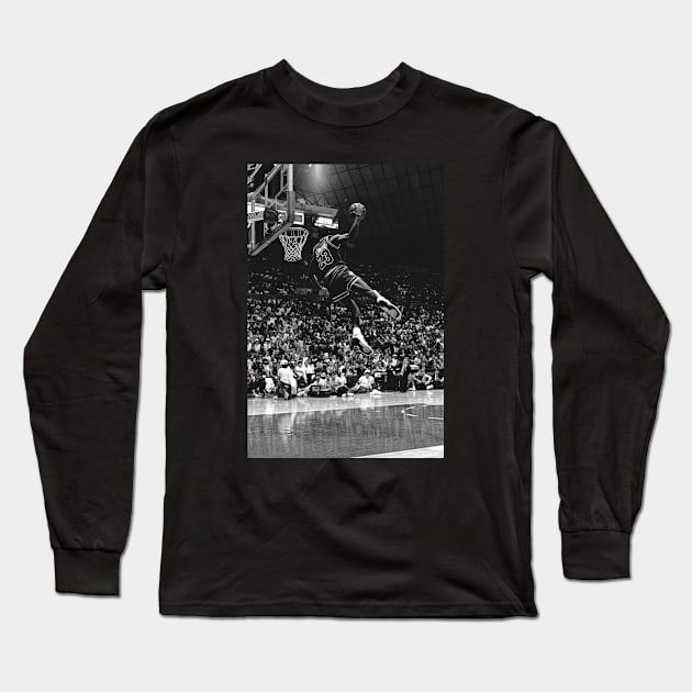 BASKETBALLART -JORDAN BLACK WHITE 4 Long Sleeve T-Shirt by JORDAN-ART23